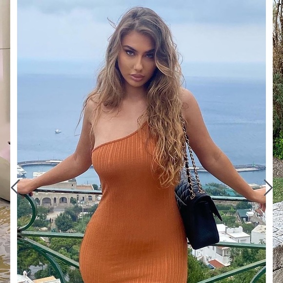 Lexie Ribbed Maxi Dress - Rust - Picture 2 of 4